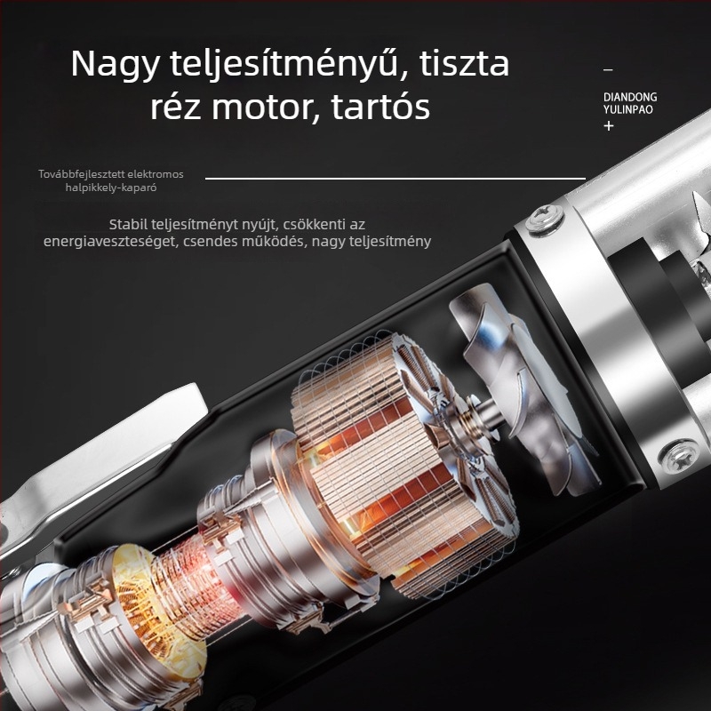 Elektromos halszáló készülék vezetékes kivitelben, zárt ház, otthoni és professzionális használatra, automatikus pikkely eltávolítása, 304 rozsdamentes acél