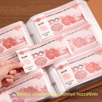 Új jelszóval védett megtakarító notebook nagy kapacitással, amely 100 000 jüan bankjegyet képes tárolni