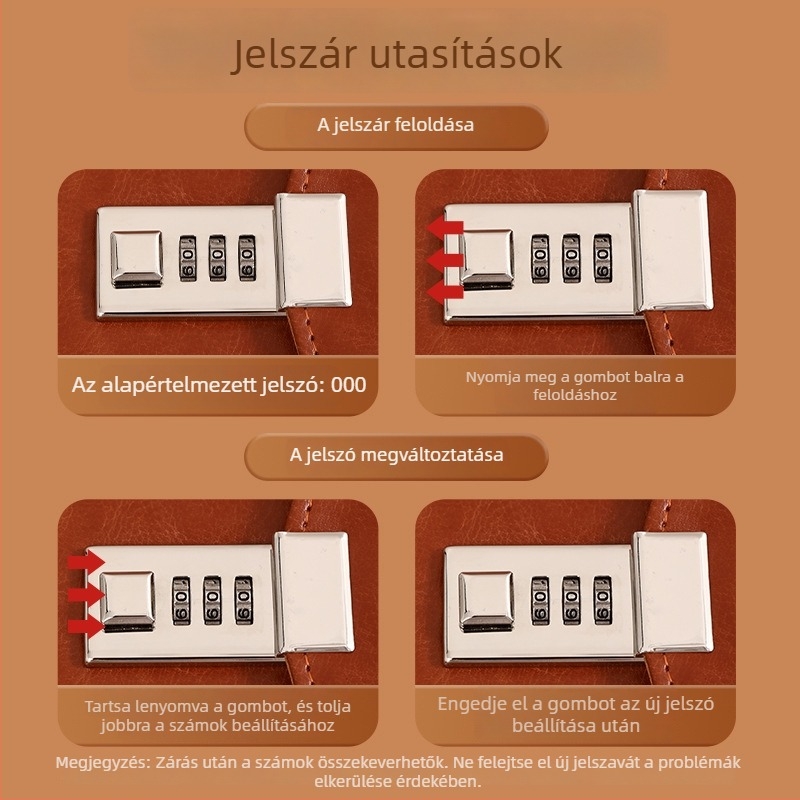 Új jelszóval védett megtakarító notebook nagy kapacitással, amely 100 000 jüan bankjegyet képes tárolni