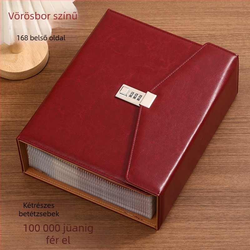 Új jelszóval védett megtakarító notebook nagy kapacitással, amely 100 000 jüan bankjegyet képes tárolni