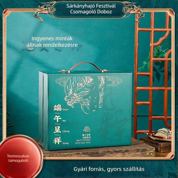2024 Dragon Boat Fesztivál Zongzi ajándékdoboz, hordozható zongzi csomagolás