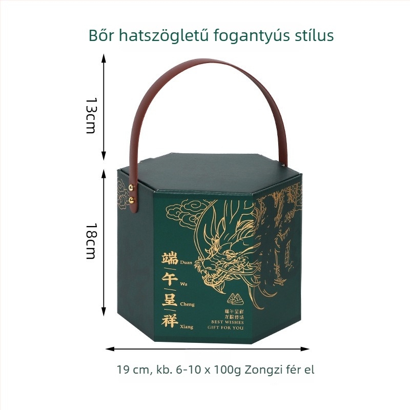2024 Dragon Boat Fesztivál Zongzi ajándékdoboz, hordozható zongzi csomagolás