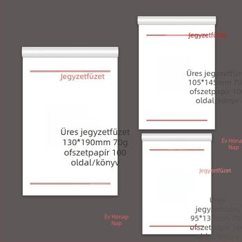 Grain kompakt jegyzetfüzet ragasztós jegyzetekkel, rizspapír jegyzetekkel és szakítható üres oldalakkal