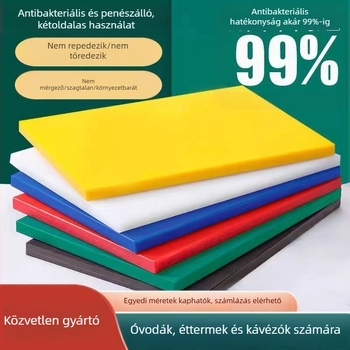 PE vágódeszka, élelmiszer-minőségű, otthoni, kereskedelmi és hotelkonyhákhoz; vastagított gyümölcs vágódeszka