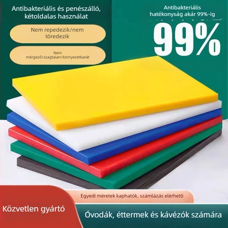 PE vágódeszka, élelmiszer-minőségű, otthoni, kereskedelmi és hotelkonyhákhoz; vastagított gyümölcs vágódeszka