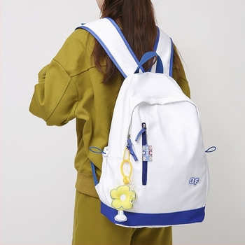 Nagy kapacitású iskolai hátizsák erdő-stílusú és koreai ihletésű, Harajuku/Japán inspirációval, uniszex, nylonból, 20–35 L, 15 colos laptophoz