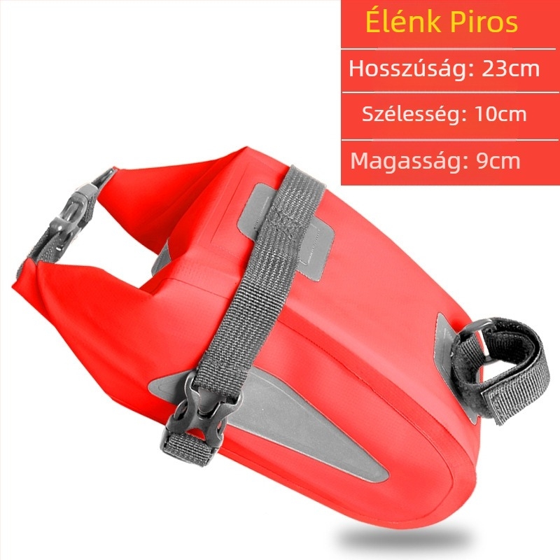 4L-es PVC kerékpár táska, vízálló, kopásálló, fényvisszaverő elemekkel