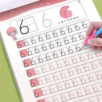 Teljes készlet gyerekeknek: írásgyakorlat számok másolásával és Pinyin írásrendi könyvvel, kezdőknek az óvoda felső csoportjában