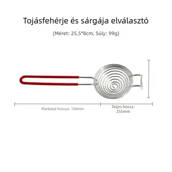304 rozsdamentes acél tojásfehérje-szeparáló, tojássárgája-szeparáló, sütéshez, háztartási használatra