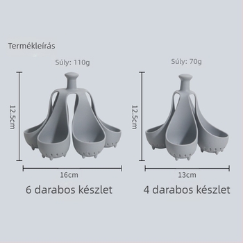 Élelmiszer-minőségű szilikon tojásfőző tálca, konyhai eszköz, többféle színben