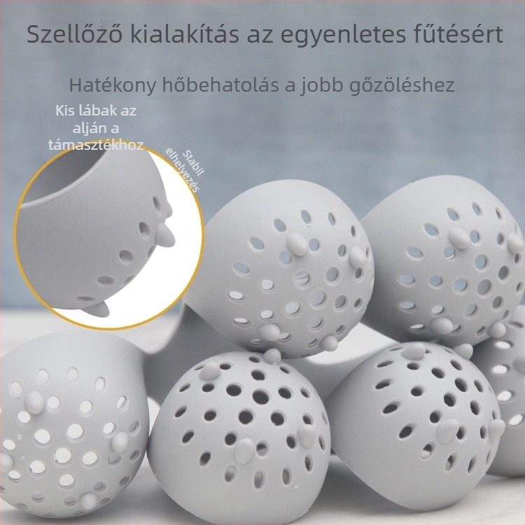 Élelmiszer-minőségű szilikon tojásfőző tálca, konyhai eszköz, többféle színben