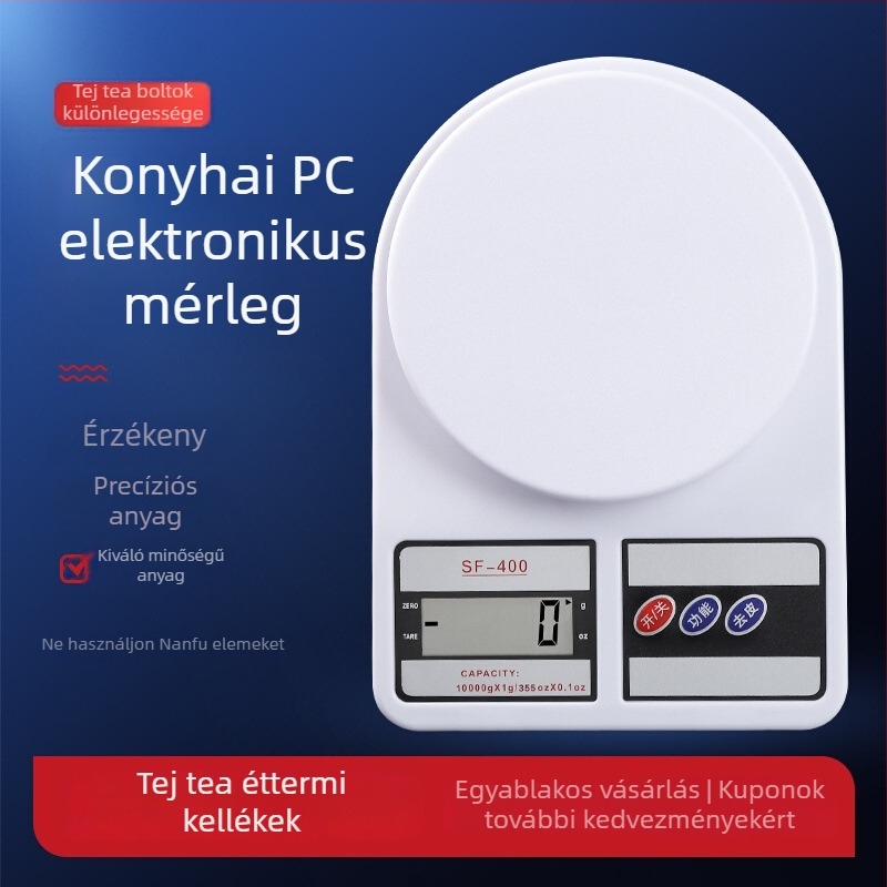 Milk Tea üzletek számára tervezett precíz konyhai mérleg, kompakt elektronikus mérleg sütéshez és élelmiszer-grammok méréséhez, kereskedelmi használatra