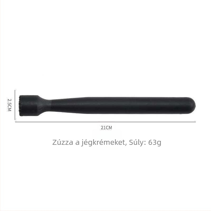Nátrium-kálcium üveg muddler koktélokhoz, gyümölcslé prés és jégaprító, sokoldalú konyhai eszköz