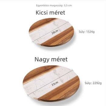 Háztartási használatra szánt tortaforgató állvány, marmoriz mozaik vágódeszka, konyhai sütőeszközök készlet, akácfa tál, dekoráló tál