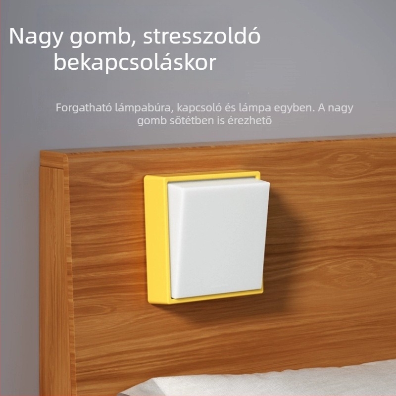 USB-töltésű asztali éjjeli lámpa lépcsőmentes fényerő-szabályozással, szemvédő, mágneses rögzítés és időzítő