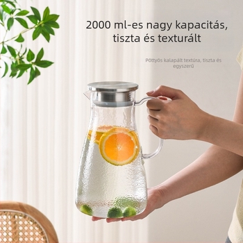 Ütésálló hidegvíz-palack PC- és akril anyagból, nagy kapacitású, otthoni és éttermi használatra; gyümölcslé, italok és virágteához.