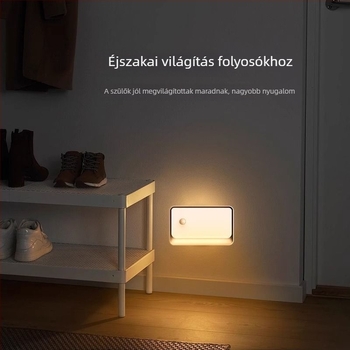 Mozgásérzékelős éjszakai lámpa lépcsőházhoz és folyosóhoz, újratölthető, automatikus bekapcsolás mozgás észlelésekor