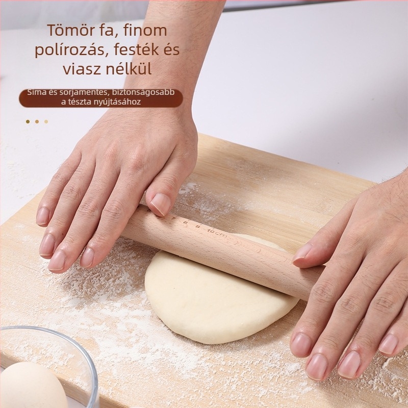 Bükkfa nyújtófa mérőskálával