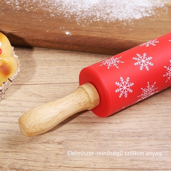 Mini szilikon tésztanyújtó roló otthoni használatra, tapadásmentes, gyerekbarát