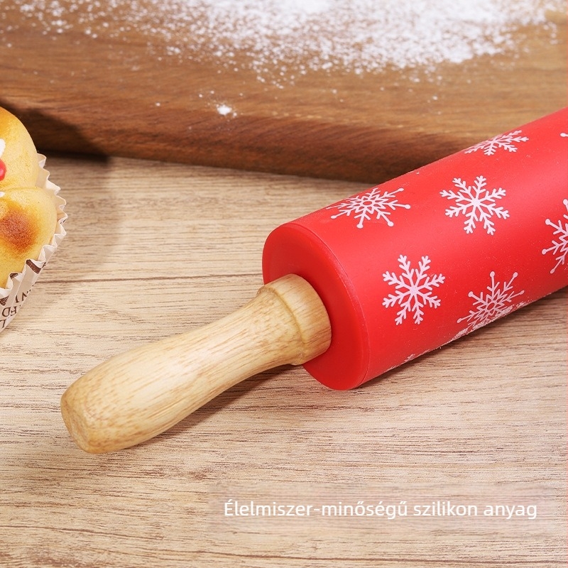 Mini szilikon tésztanyújtó roló otthoni használatra, tapadásmentes, gyerekbarát