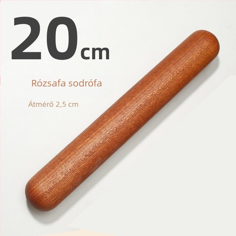 Vörös szantálfa nyújtófa háztartási használatra, tömörfa, kerek fejű nyújtófa tésztalapokhoz, sütőeszköz