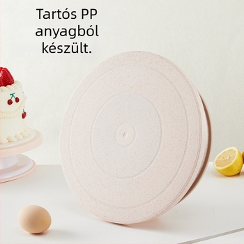 Csúszásmentes élű műanyag tortatál forgóasztal a díszítéshez és sütéshez
