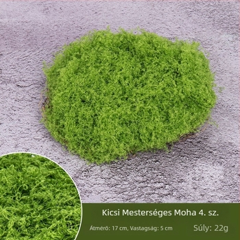 Mesterséges moha és fű a mini tájhoz, dekoratív zöld növények a cserépben, kirakat dekoráció