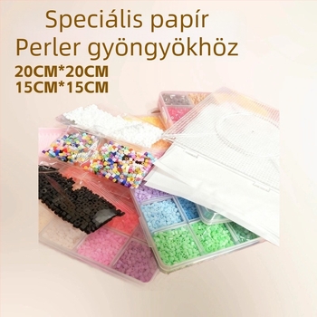 40 g fehér, élelmiszer-minőségű vasalópapír, 20x20 cm, hőálló, szilikonolaj bevonattal, DIY gyöngyfűzéshez