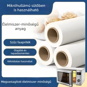 Szilikon bevonat sütőpapír, magas hőmérséklet-álló, tapadásmentes, zsírt felszívó