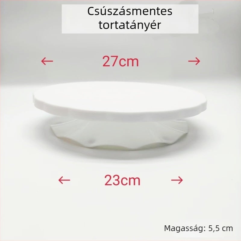Lotusz alakú süteménydíszítő forgótál csapágyakkal, forgó tortadíszítő állvány, csúszásmentes otthoni használatra