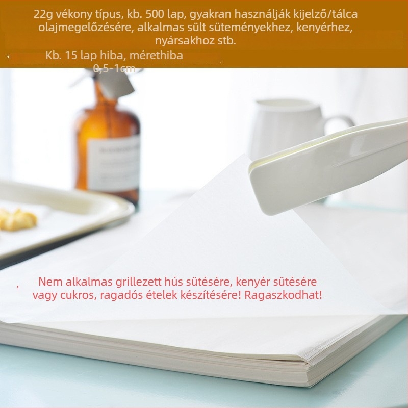 Olajfelszívó sütőpapír, tapadásmentes, a tepsihez – torták és pizzák sütéséhez