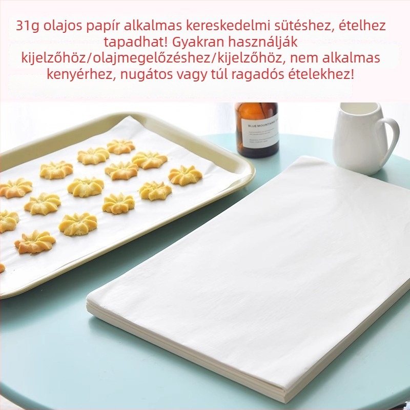 Olajfelszívó sütőpapír, tapadásmentes, a tepsihez – torták és pizzák sütéséhez
