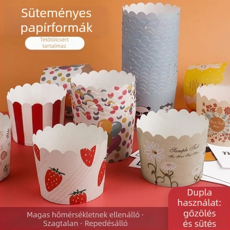 Sütőben használható papírmuffin formák – otthoni süteményekhez