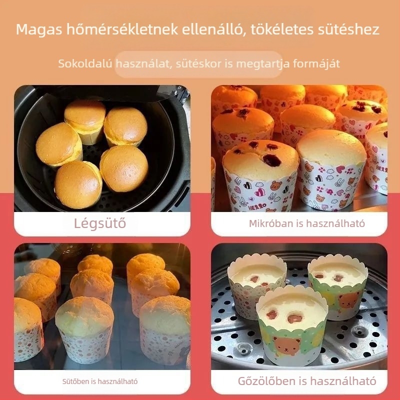 Sütőben használható papírmuffin formák – otthoni süteményekhez