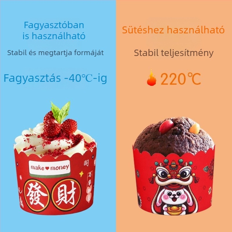 Sütőben használható papírmuffin formák – otthoni süteményekhez