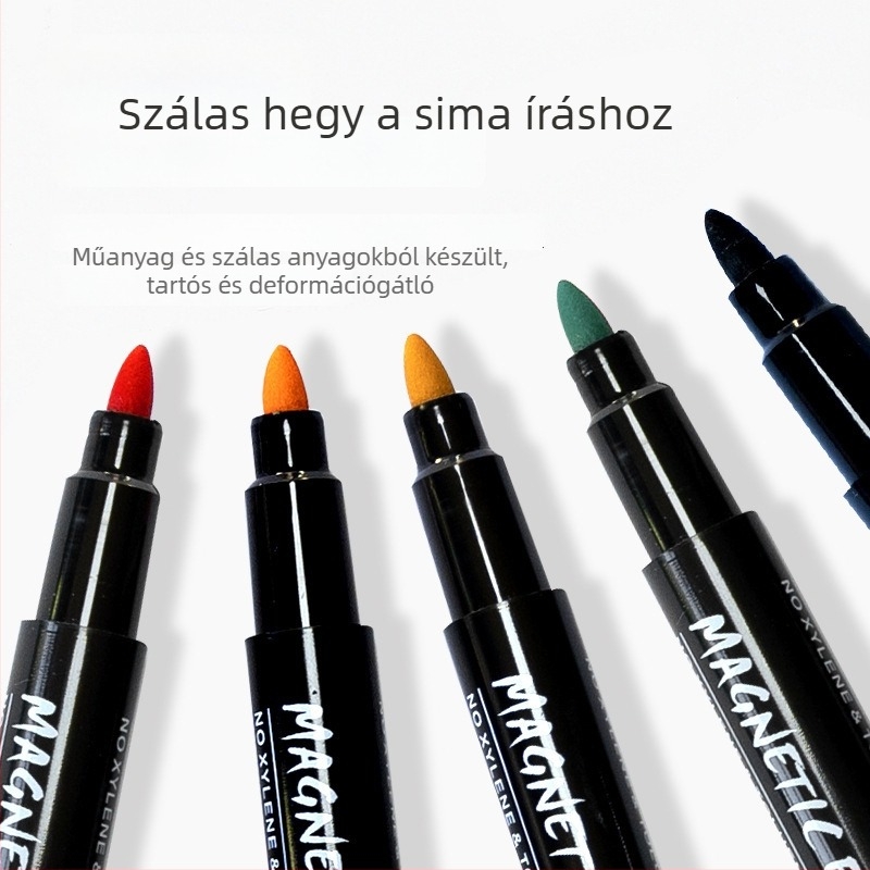Mágneses fehér tábla marker gyerekeknek – többfunkciós toll vízbázisú tintával, törölhető graffiti marker, 12 szín