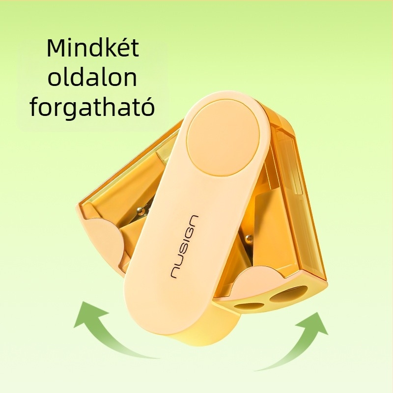 Deli NS074 Forgó kétlyukas ceruzahegyező, nagy átmérőjű, általános iskolásoknak