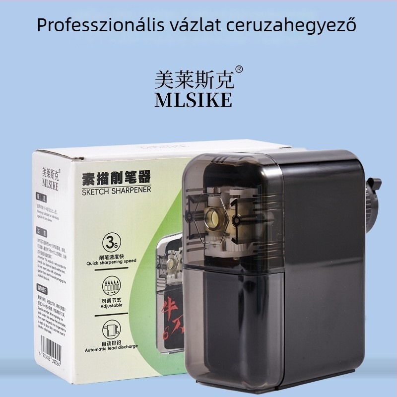 Fém kézi ceruzahegyező növény alakú dizájnnal, vázlatokhoz és szénceruzákhoz