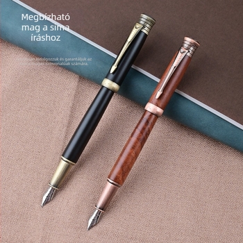 Eternal 9388 sárgaréz- és tömörfa retro toll kalligráfiához 0,7 mm görbült heggyel