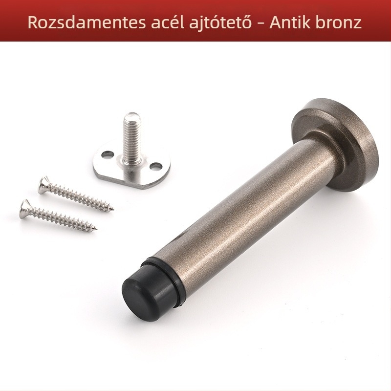 Rozsdamentes acél ajtóstop, hangtalan, ütközésgátló fürdőszobához és szobákhoz