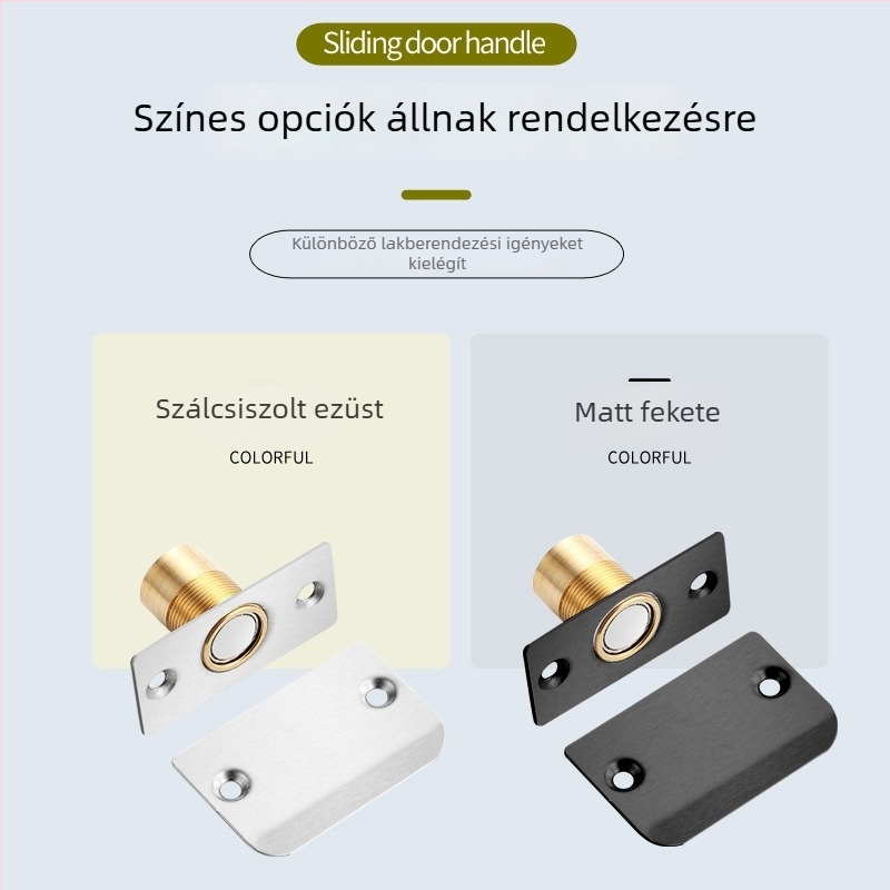 Rozsdamentes acél mágneses ajtózár rejtett faajtókhoz, állítható felső mágneszár, rugóval működő ajtó mágnes