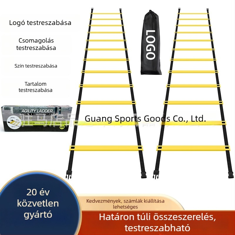 Agilitási létra 42×0,3 cm futballhoz, edzőfelszerelés, robbanékonyság-edzés