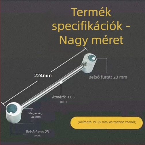 Ajtónyílás-szabályozó és zsanérigazító eszköz zászló alakú zsanérokhoz
