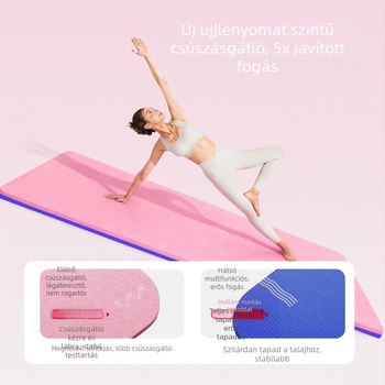 Csúszásmentes TPE jóga matrac, vastagabb és szélesebb, nagy sűrűségű, uniszex, ütéscsillapító és csendes, hordozható