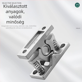 Nagy teherbírású ajtózár kapocs rugós zárral, modell HGT10-65