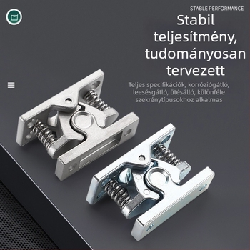 Nagy teherbírású ajtózár kapocs rugós zárral, modell HGT10-65