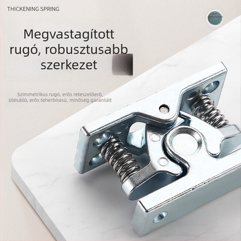 Nagy teherbírású ajtózár kapocs rugós zárral, modell HGT10-65