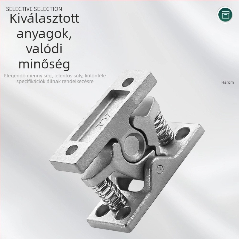 Nagy teherbírású ajtózár kapocs rugós zárral, modell HGT10-65