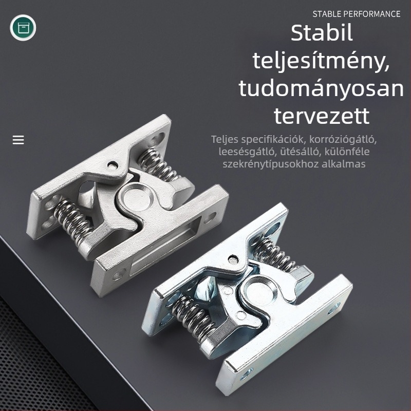 Nagy teherbírású ajtózár kapocs rugós zárral, modell HGT10-65