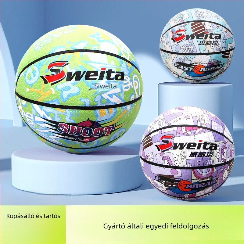 Siweita Méret 7 Kopásálló Kültéri Kosárlabda, Kék, Felnőtteknek és Diákoknak